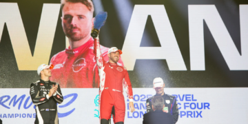 Oliver Rowland has revealed why he may not carry #1 on his Nissan next year. Image: Emma Ridgway