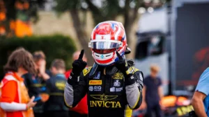 Roman Stanek secured a front row lockout for Invicta Racing after qualifying at the Hungaroring