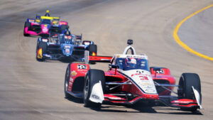 The battle between McLaughlin and Simpson was the highlight of the final stint. Photo: Kevin Dejewski