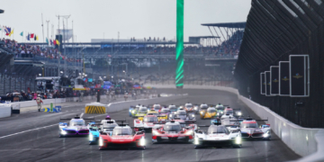 Cadillac’s Jack Aitken leads in IMSA with an hour gone at Indy