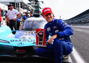 Blomqvist continued his team's pace from earlier in the weekend to secure pole. Photo: Kevin Dejewski