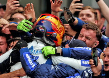 Carlos Sainz left his Williams team elated after his third place in the Azerbaijan GP