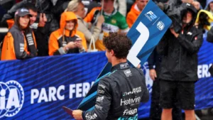 Jak Crawford took the Baku Feature Race victory