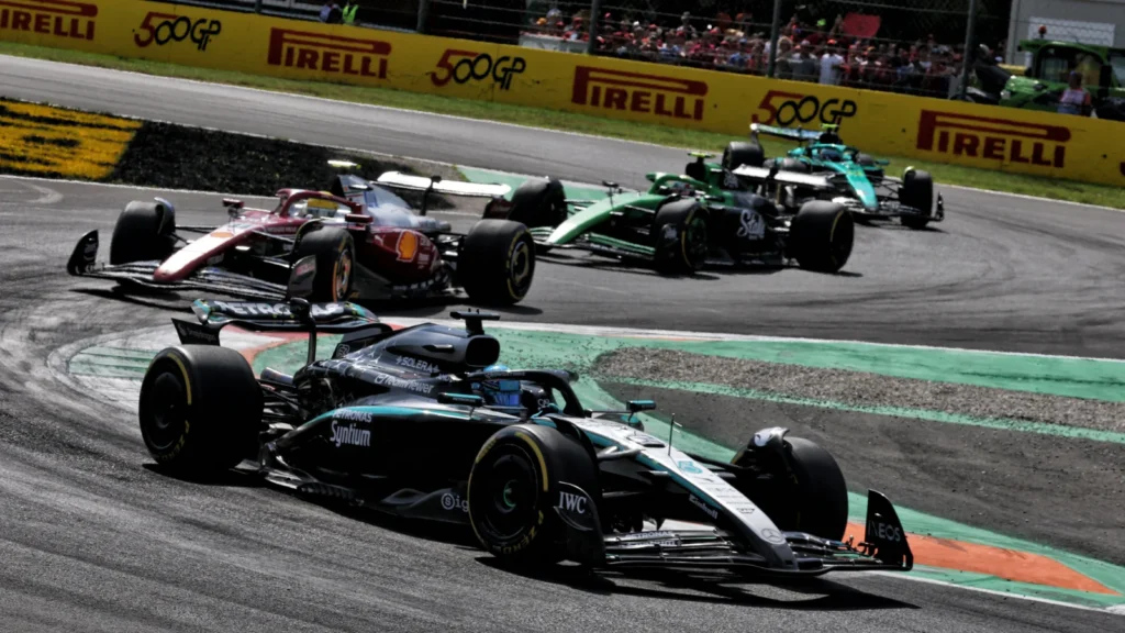 George Russell came home fifth at Monza