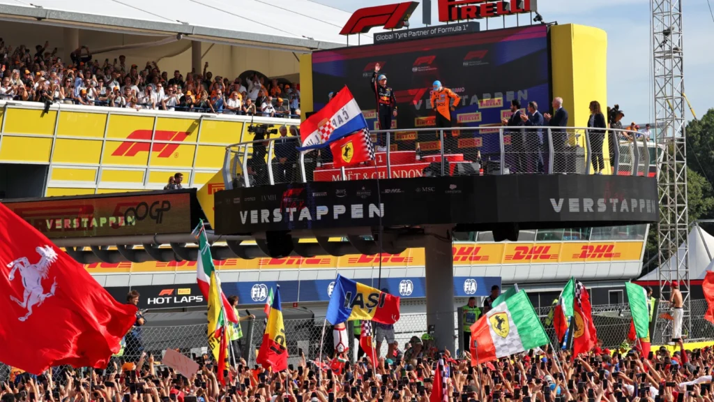 The partisan tifosi reacted more favourably to Max Verstappen