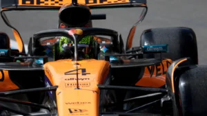 Lando Norris qualified down in seventh for the Azerbaijan GP