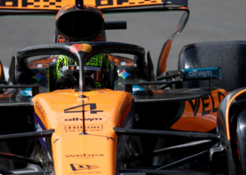 Lando Norris qualified down in seventh for the Azerbaijan GP