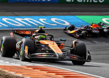 Lando Norris was running in second place in the Dutch GP before his retirement
