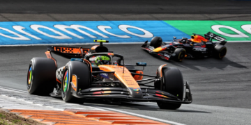 Lando Norris was running in second place in the Dutch GP before his retirement