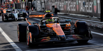 Lando Norris had to complete his initial Q3 run without a tow