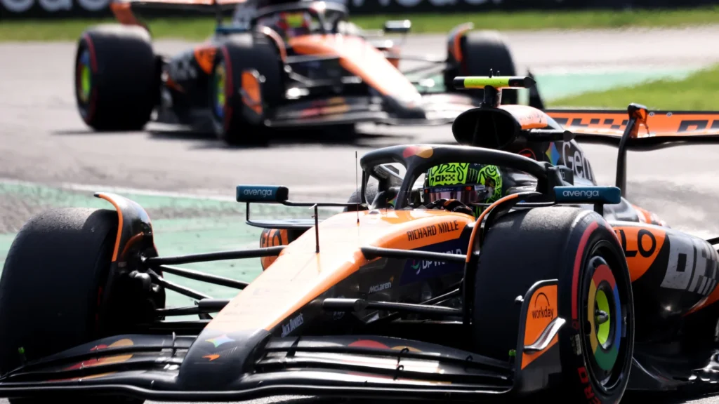 Lando Norris was let back into second at Monza by Oscar Piastri