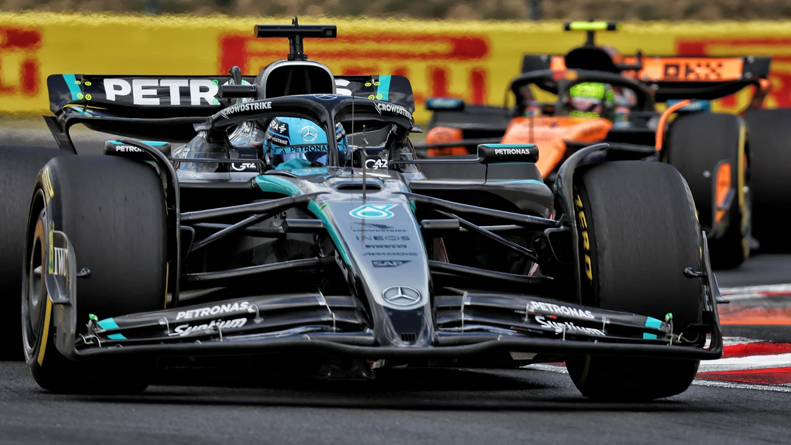 George Russell has downplayed Mercedes' advantage as a works team