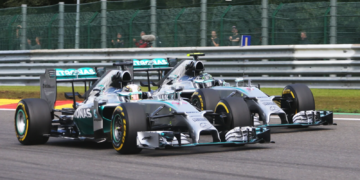 Mercedes' most dominant era in F1 began amid a rivalry between Lewis Hamilton and Nico Rosberg