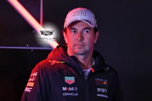 Sergio Perez has made his first visit to Cadillac's Silverstone base