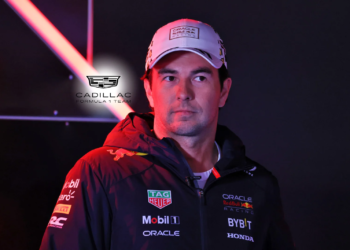 Sergio Perez has made his first visit to Cadillac's Silverstone base