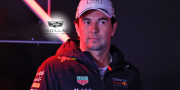 Sergio Perez has made his first visit to Cadillac's Silverstone base