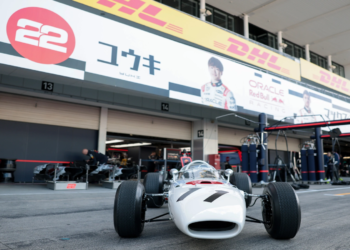Yuki Tsunoda will take the wheel of classic Honda F1 machine. Image: Red Bull Content Pool