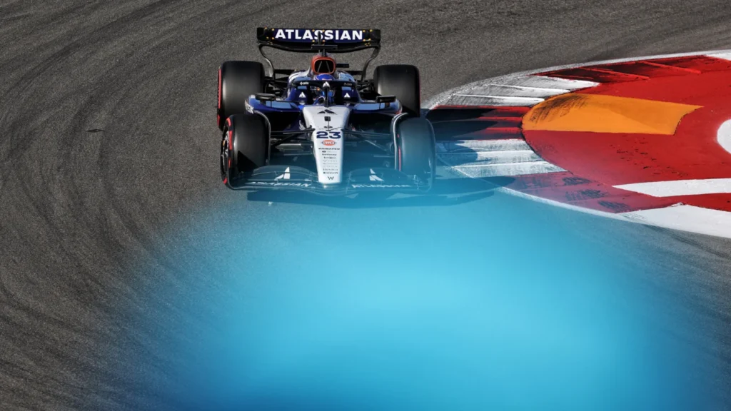 Alex Albon was through to Q2, but then out after his final lap exceeded track limits