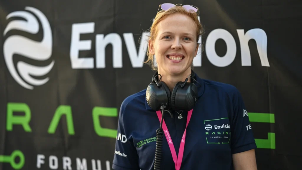 Alice Powell is once again taking to a Formula E track