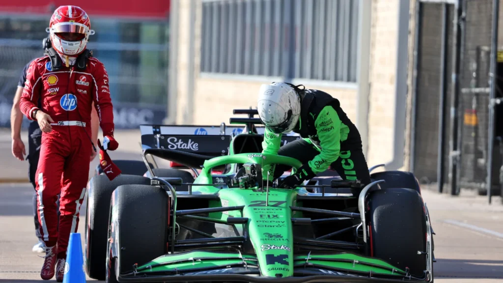 Charles Leclerc, like Hamilton finished below the Sauber of Nico Hulkenberg the COTA