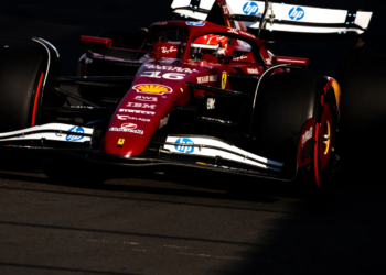 Charles Leclerc lines up on the front row for the F1 Mexico City GP