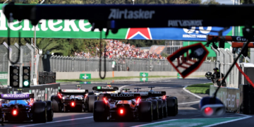 Max Verstappen set the quickest time in FP2 in Mexico