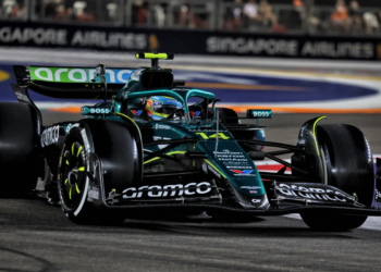 Fernando Alonso went quickest in FP1 in Singapore