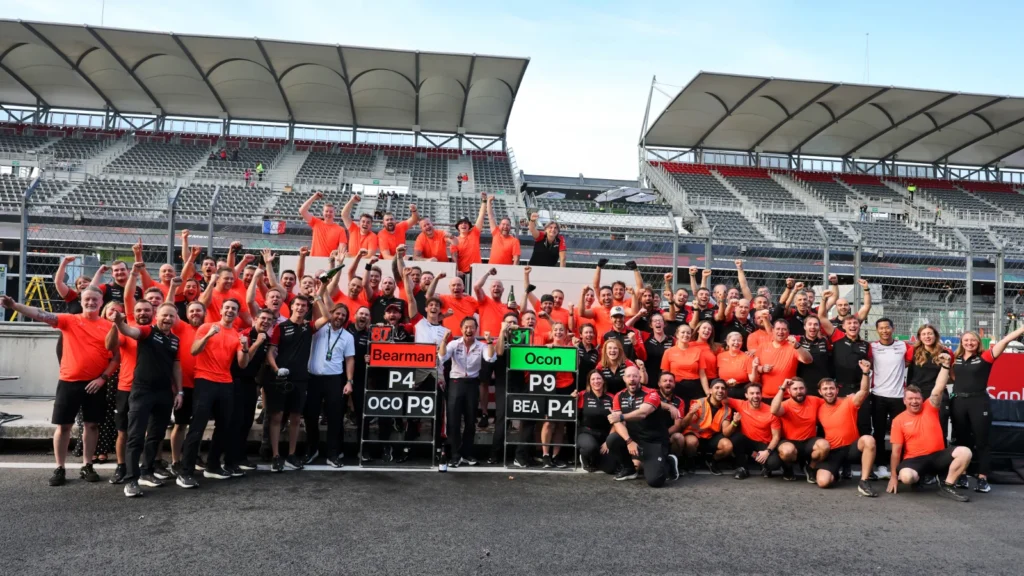 Esteban Ocon and Oliver Bearman were delighted to secure the team's joint best result in F1 in Mexico City