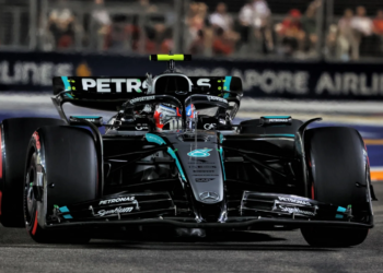 Kimi Antonelli took fourth spot in qualifying for the Singapore GP