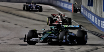 Lance Stroll laboured to 13th in the Singapore GP