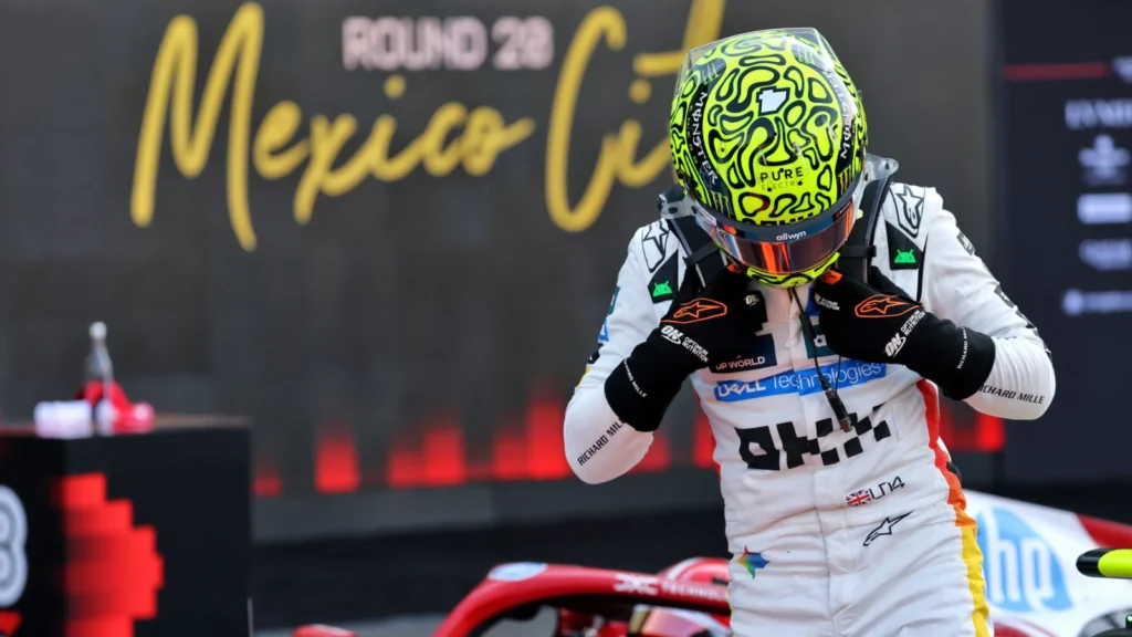 Lando Norris took pole position for the F1 Mexico GP