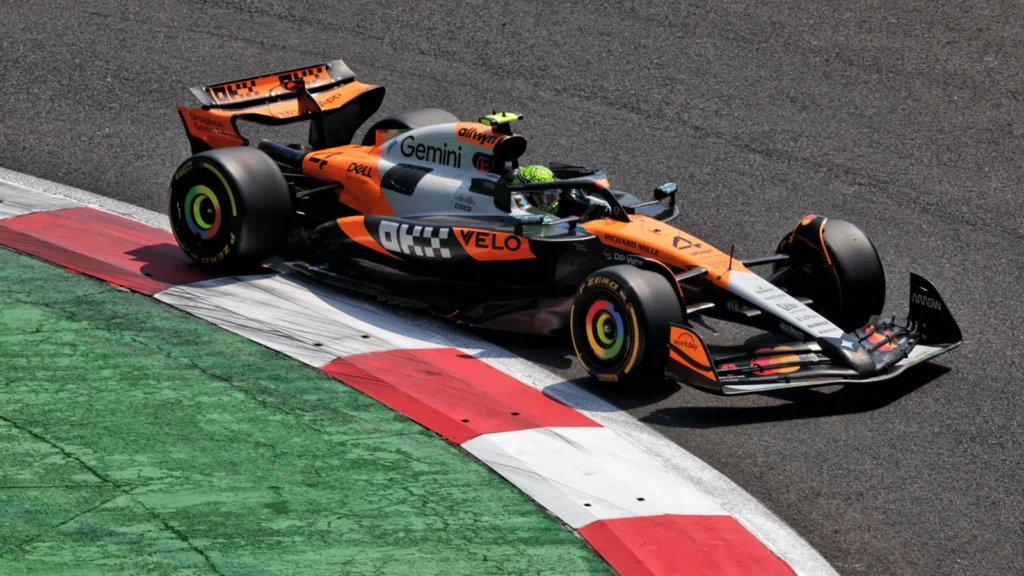 Lando Norris topped the timesheets in FP3 for the F1 Mexico GP