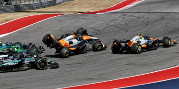 Oscar Piastri and Lando Norris collided in the US GP Sprint