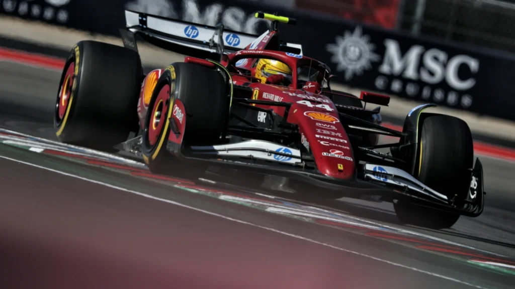 Lewis Hamilton survived a late issue to finish fourth in the US GP