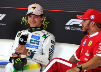 Lewis Hamilton has vowed to be "aggressive" just behind Lando Norris on the grid