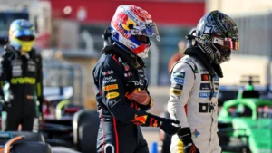 Max Verstappen is breathing down the McLaren drivers' necks
