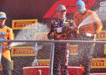 Max Verstappen is hunting down the two McLaren drivers