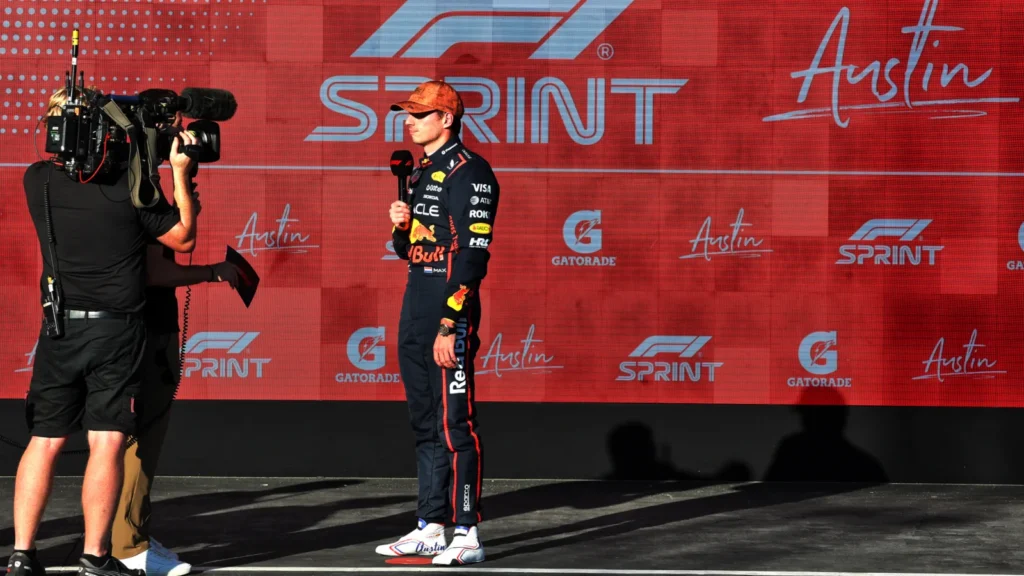 Max Verstappen told James Hinchcliffe after US GP Sprint Qualifying that the race will be hard with the McLarens close