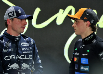 Max Verstappen's Red Bull will line up second on the grid for the Singapore GP, ahead of McLaren's Oscar Piastri