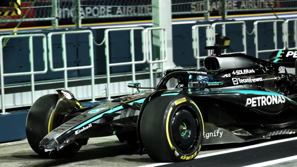 George Russell is aiming  to ensure his excursion with the unforgiving Singapore barriers in FP1 is not repeated in the race 