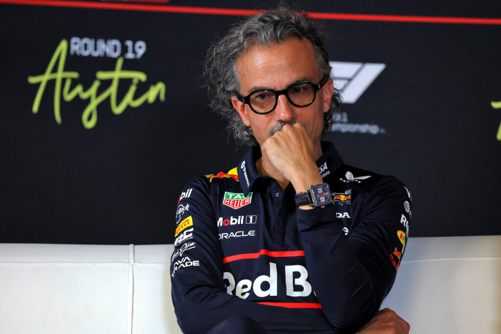 Laurent Mekies (FRA) Red Bull Racing Team Principal and CEO in the FIA Press Conference.
17.10.2025. Formula 1 World Championship, Rd 19, United States Grand Prix, Austin, Texas, USA, Sprint Qualifying Day