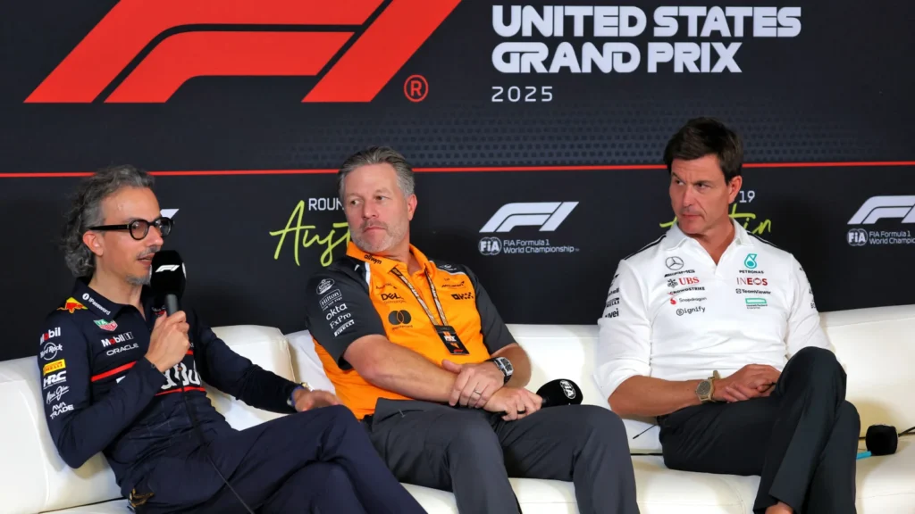 Laurent Mekies, Zak Brown and Toto Wolff have downplayed concerns the 2026 technical regulations could dilute the racing spectacle next season