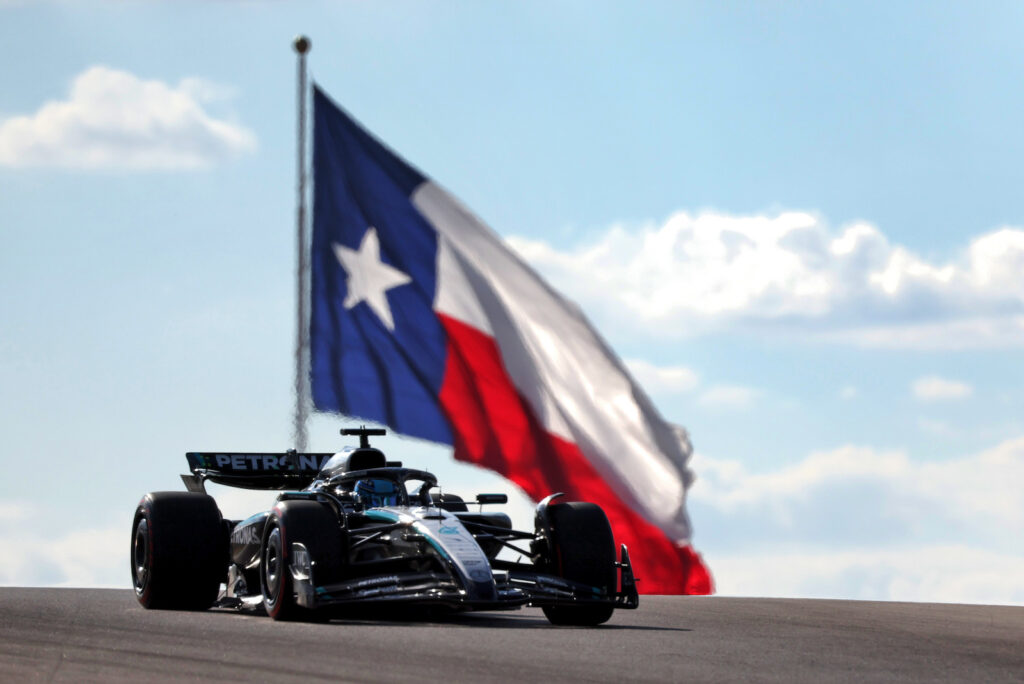 George Russell (GBR) Mercedes AMG F1 W16.
18.10.2025. Formula 1 World Championship, Rd 19, United States Grand Prix, Austin, Texas, USA, Sprint and Qualifying Day.