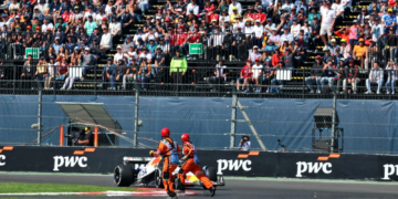 Liam Lawson encountered marshals on track in Mexico
