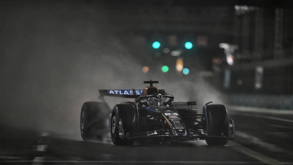 Alex Albon Las Vegas GP Qualifying exit following a late session crash