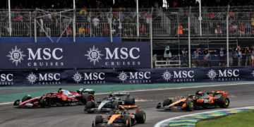 Charles Leclerc retired due to contact with Kimi Antonelli in the F1 Brazil GP