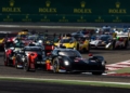 Toyota’s Nyck de Vries leads from #51 Ferrari a quarter in at Bahrain