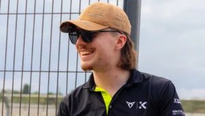 Dan Ticktum has plenty of reasons to smile about the present and future of Formula E. Image: Ellie Majumdar