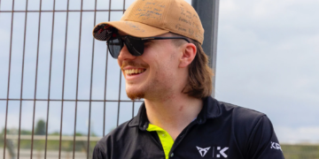 Dan Ticktum has plenty of reasons to smile about the present and future of Formula E. Image: Ellie Majumdar