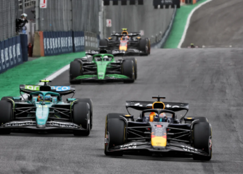 Max Verstappen went from the pit lane to the podium in Brazil